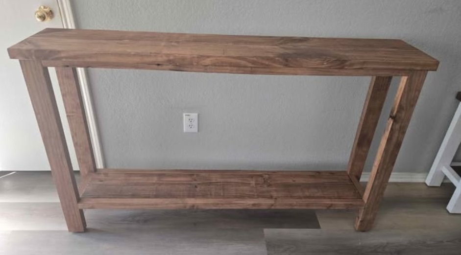 Farmhouse Entry Table — custom woodworking by Carpenter's Cove